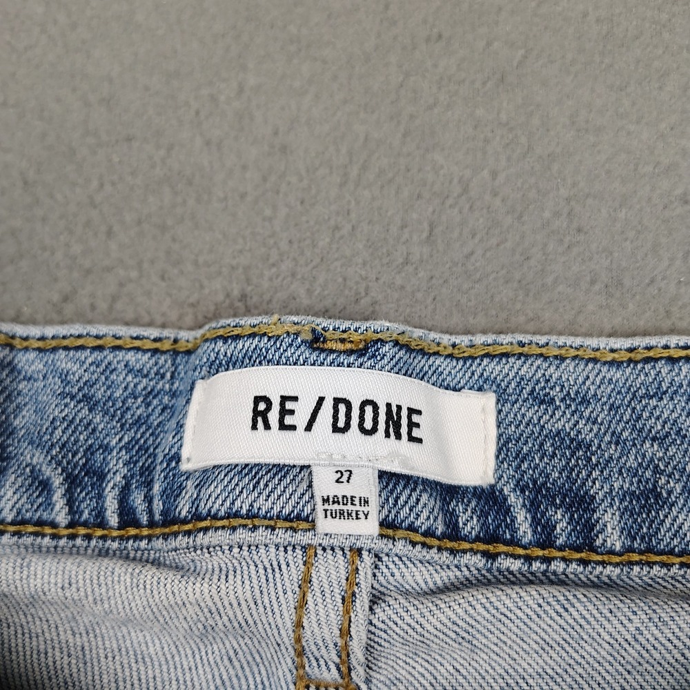 RE/DONE Denim Shorts Women 27 Blue Cutoff Button Fly Jort Festival Cowgirl Beach - Picture 2 of 9